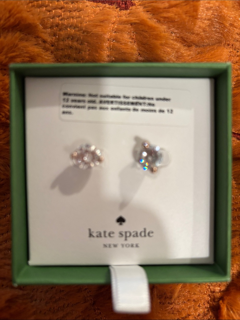 Kate Spade Rose Gold Crystal Flower Stud Earrings - Pink Accent